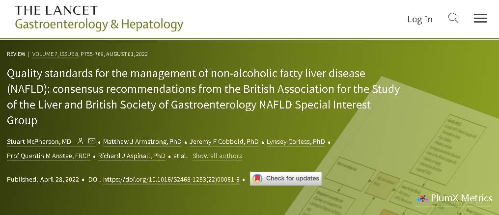 FibroScan瞬时弹性成像技术获得英国BASL-BSG关于NAFLD管理质量标准最新共识的推荐！