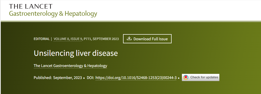 柳叶刀最新社评：让肝病不再沉默，大力推动FibroScan的普及性